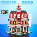 JQ10001 Creative Expert Hot Sales Street Views Cafe Corner 1950pcs Mini Bricks Modular House Model Building Blocks Birthday Gift