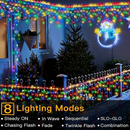 Solar Christmas Decoration Light String Outdoor waterproof Curtain Icicle Light Garden Eaves Decoration Fairy String Lights