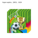 Disposable Colorful Printed Napkins Soccer Football Cafe Party Wedding Square Paper Napkin Baseball Meal Mat Food Grade Napkin