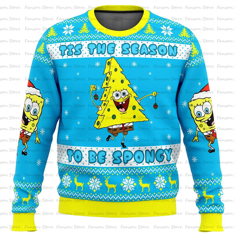 Spongebob Nickelodeon Ugly Christmas Sweater 2025 New Fashion Women Men Pullover Tops Cartoon Anime Couple Hoodie Sweatshirt