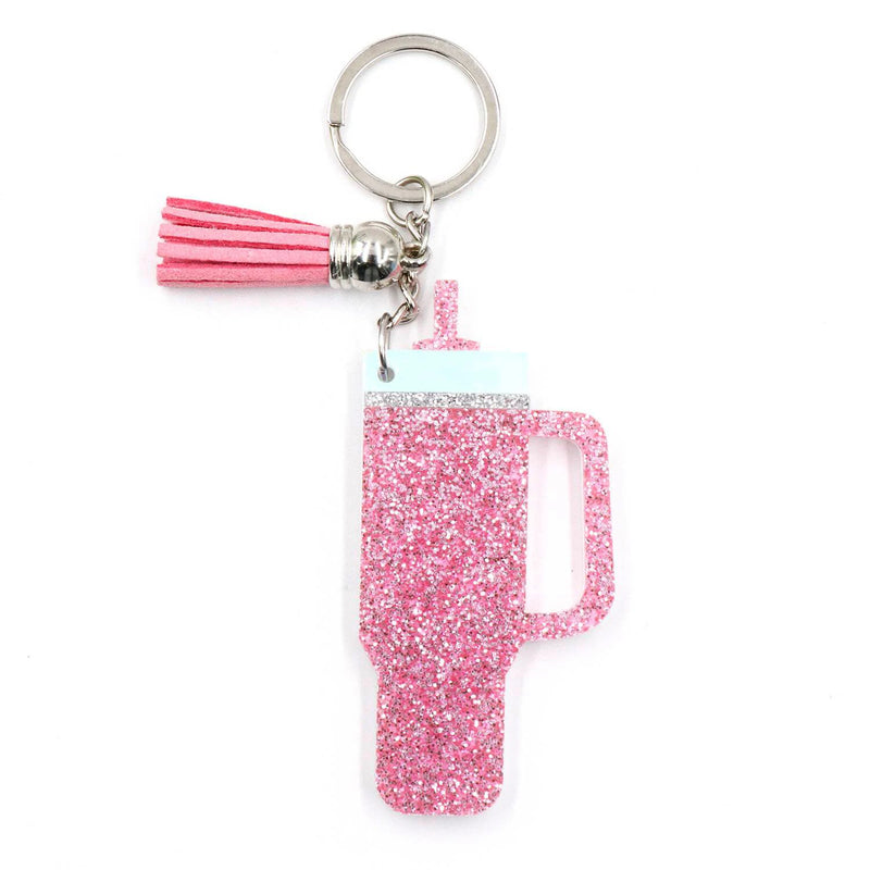 1piece New product Inspired Tumbler Cup Keychain Glitter Acrylic Gift for Cup Lover