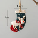 Horse Christmas Socks Elk Tree Decoration Pendants Hanging Ornaments Crafts Gifts Xmas New Year Party Wedding Home Decor