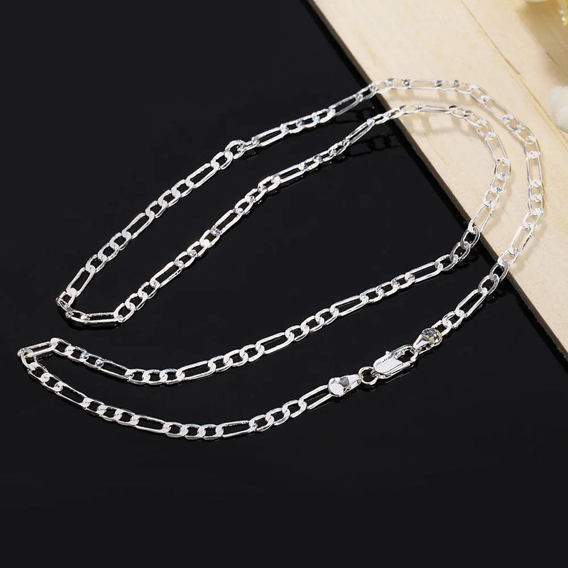 925 Sterling Silver 16/18/20/22/24/26/28/30 Inch Chains Necklace For Women Men Luxury Designer Jewelry Free Shipping ALIZERO