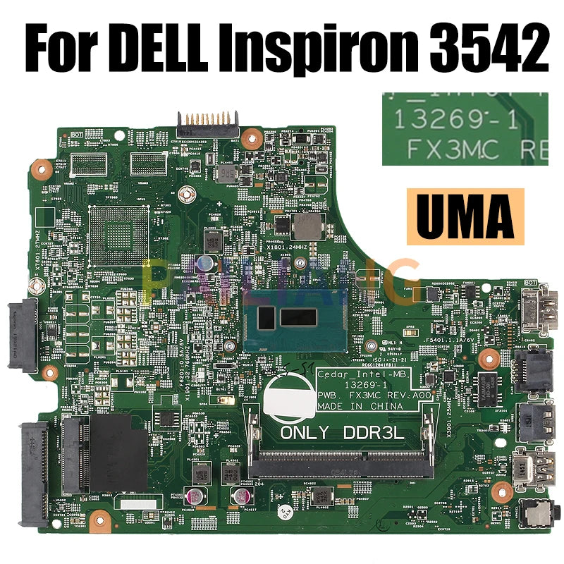 For Dell Inspiron 3542 Notebook Mainboard 13269-1 2957U i3 i5 i7 4/5th Gen 820M 2G 00XDMH 0T7TC4 Laptop Motherboard Full Tested