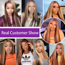 13x6 Hd Highlight Glueless Wig Human Hair Ready To Wear And Go For Women 30 32inch Straight Honey Blonde Lace Front Wigs On Sale