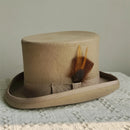 New Men Hat 100% Wool Fedora Hat Unisex Top Show Gentleman Bowler Hat Black Red Magic Hat Presidential Hat Feather Accessories