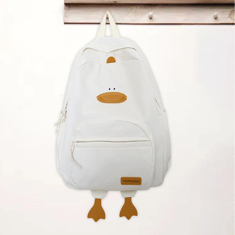 Cartoon Duck Rucksack with Adjustable Shoulder Backpack Lady Fashion Bag Lightweight Rucksack for Hiking Trips Outdoor