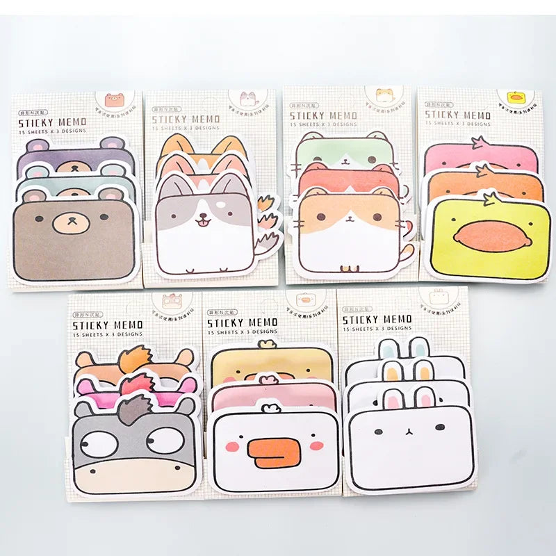 45Sheets Kawaii Paper Sticky Notes Creative Notepad Memo Pads Sticky Notes School Stationery Stickers Posted it Sticky Note Pads