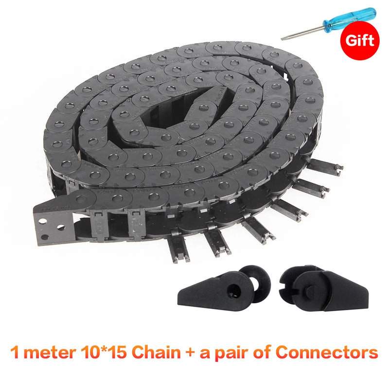 10*11mm Mini Energy Chain Nylon Drag Chain CNC 3D Printer Tank Chain 1m Long Nylon Cable For Automation Equipment 57 Links