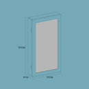 SONGMICS Wall-Mounted Jewellery Cabinet, Mirror with Storage, Lockable Mirrored Cabinet, Jewellery Organiser with Mirror