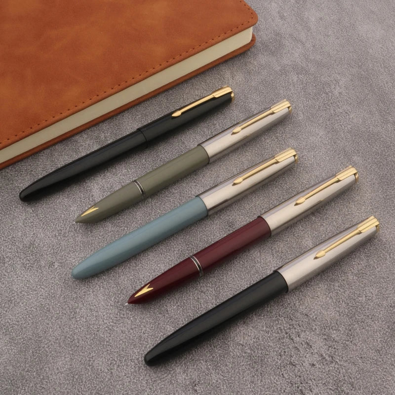 1pc Hero Metal 616s Fountain Pen Classic Ink Pen Golden Arrow F Nib Business Office School Supplies Writing Pens