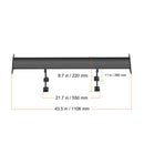 SucceBuy Wing Car Spoiler 53.1 inch Universal Spoiler with Double Deck Car Rear Spoiler Wing, Racing Spoiler BGW/JDM Drift Black