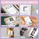 3 Rolls White Thermal Label Sticker 50mm x 3.5m Waterproof Adhesive Color Paper Phomemo M02/M03AS/M04AS Photo Paper for Printer