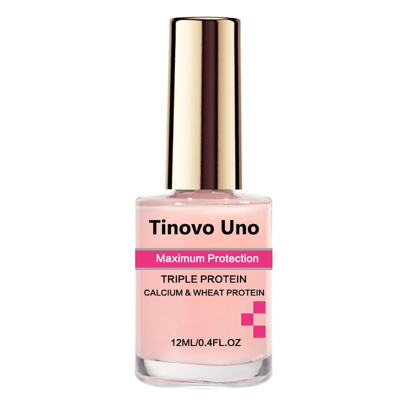 Tinovo Uno Pink Nail Strengthener Calcium Wheat Protein Nail Hardener Maximum Proection Polish for Nails Growth Repair Products