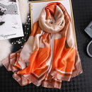 180*90cm Luxury Brand Spring Autumn New Silk Scarf Women Shawl Fashion Soft Poncho Chiffon Hijab Foulard Muffler Bandanna Pareo