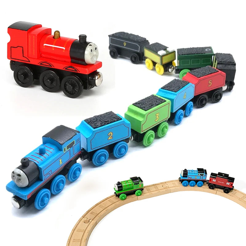 Thomas and Friends Children Wooden Track Train Set Toy Molley James Percy Molley Model Toy Magnetic Rail Train Toys for Boys