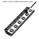 DC48V Ultrasonic Industrial Humidifier 10/12 Head Fog Sprayer Fogger Mist Maker Greenhouse Fog Generator Without Power Supply