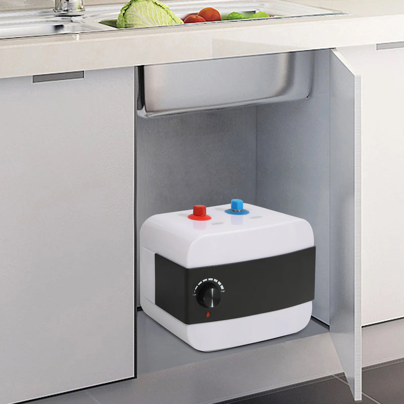 Electric Water Heater，1500W Quick Heating Continuous Storage，6L Water Storage Stainless Steel Water Heater Supply Hot Water