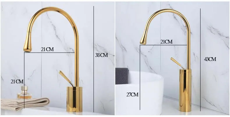 Bathroom Basin Faucets High Mixer Sink Tall Taps Washbasin Water faucet Hot Cold 360 Tapware Crane Brass Black Rose gold White