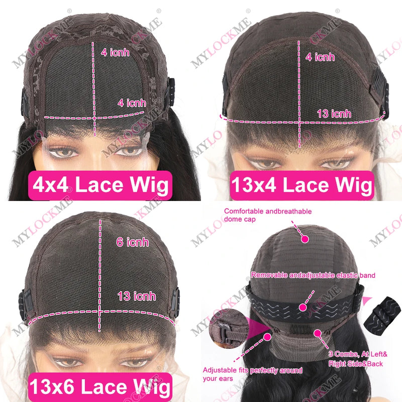 Body Wave Brazilian 13x6 360 HD Transparent Lace Front Wigs Pre Plucked 13x4 Lace Frontal Human Hair Wig For Women