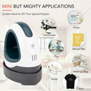 HTVRONT MINI Heat Press Machine Portable Easy Press Iron On HTV Vinyls for Cricut DIY Printing T-shirt Clothes Bags Hats Pads