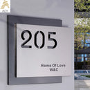 Customize Sign Stainless Steel Modern Door Plaque,Office Plate, Shop Signage House Number, Personalize Name Address