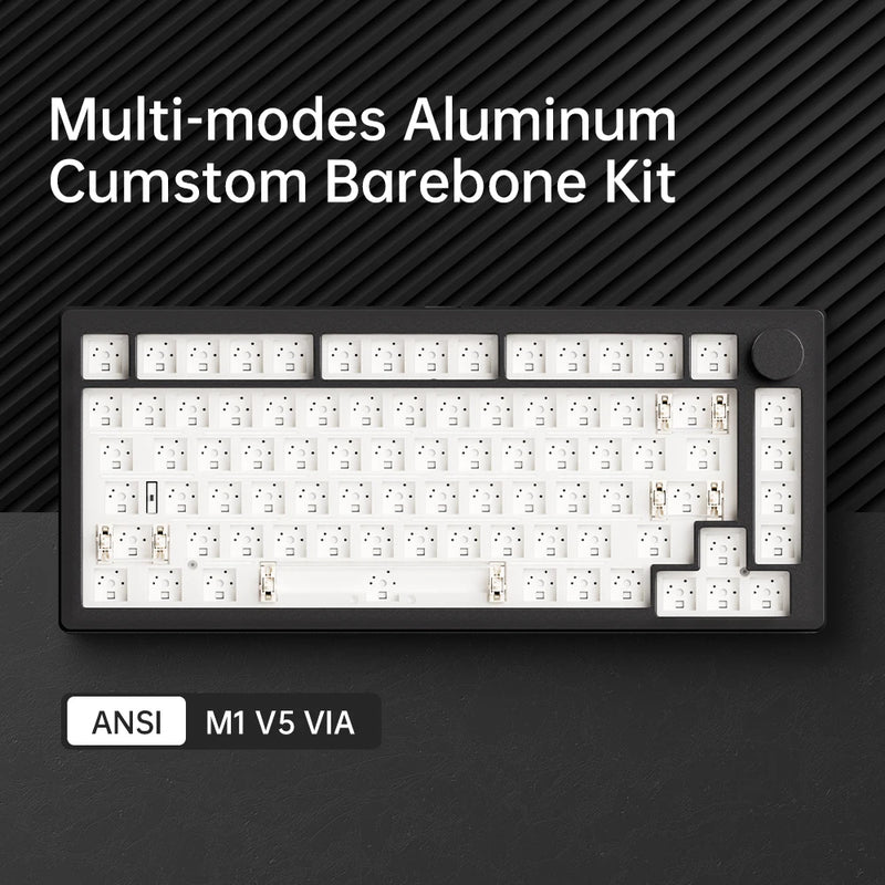 Akko MonsGeek M1 V5 Tri-mode Mechanical Keyboard Barebone Kit VIA 75% 3/5 Pins Customized Hot Swap RGB Rapid Disassemble Gasket