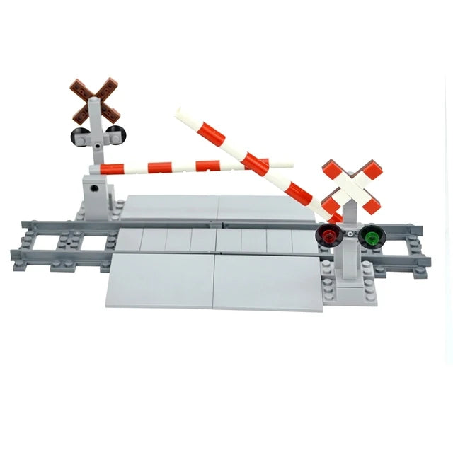 City Trains Train Track Rail Bricks Model  Toy Soft Track& Cruved& Straight for Kids Gift Compatible All Brands Railway Leduo