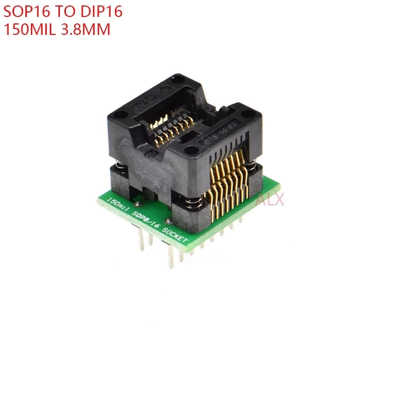 Sop8/Sop14/Sop16/Sop20/Sop28/44/Tssop8/Tssop16/Tssop20/Tssop28/TQFP32/LQFP44 To Dip Programmer Adapter Socket 150/208/173/300mil