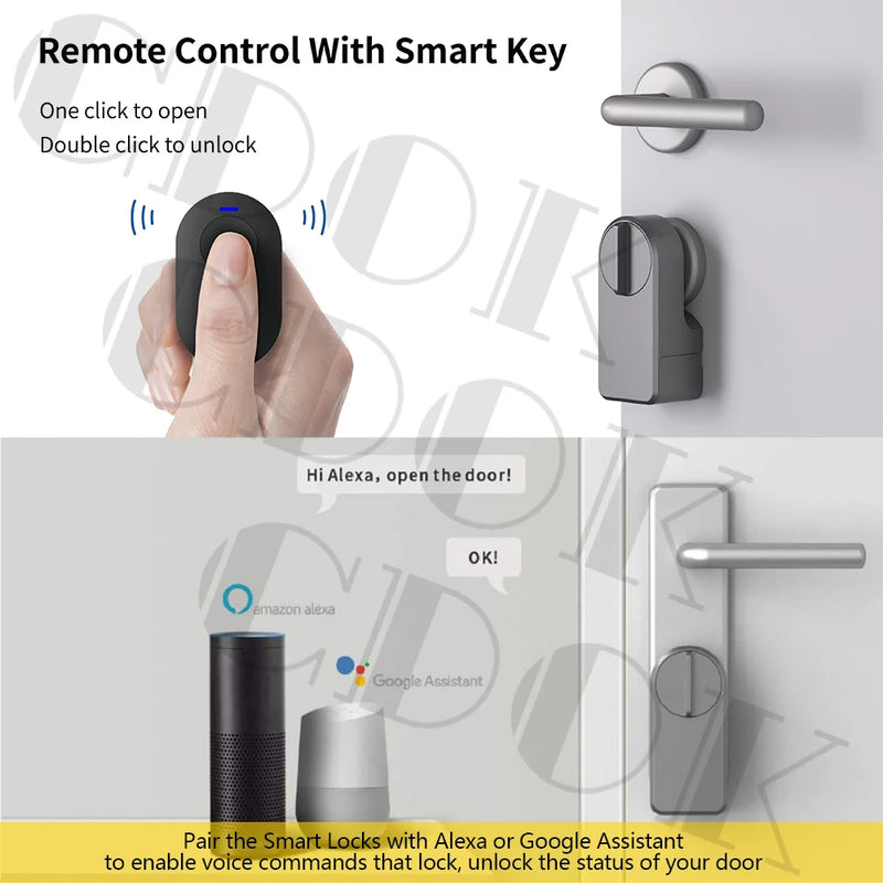 CDOK A1 Pro Max Tuya BEL Smart Electronic Door Lock Set with Fobs/Wireless Keypad/Smart Key Smart Life/Tuya APP Remote Unlock