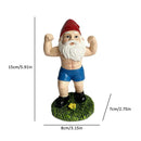 Cute Creative Naughty Gnome Dwarf Garden Decor Statue Old Man Fairy Ornament Easter Dumbbell Weightlifting Gnome Sculpture