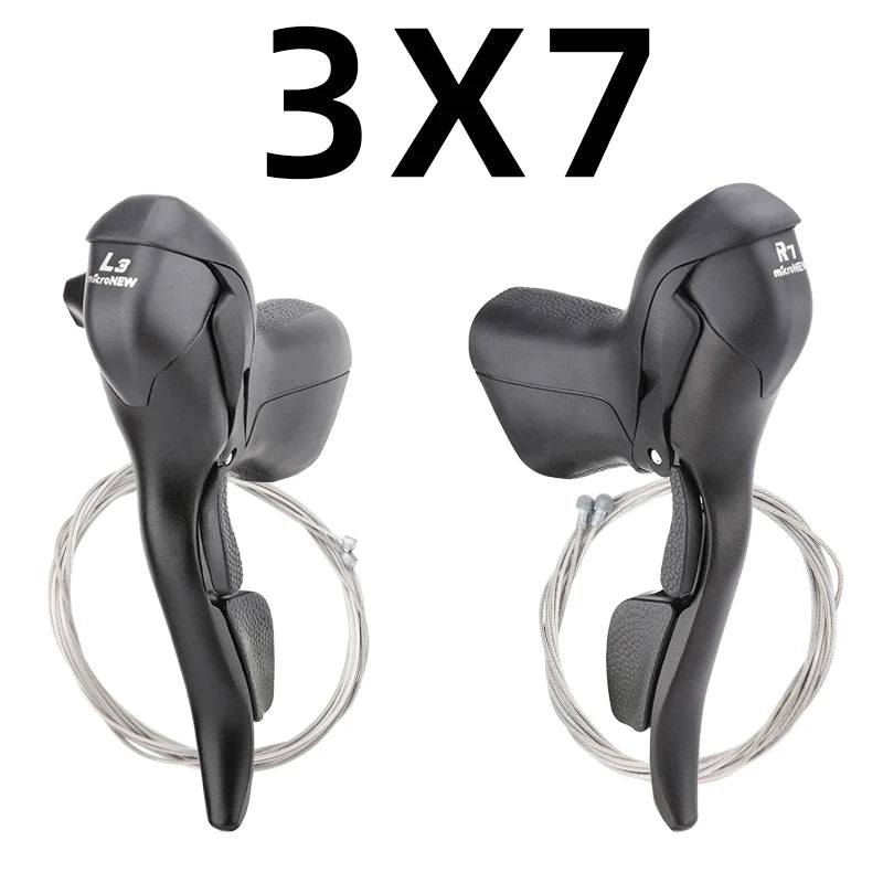 microNEW Road Bike Bicycle Shifter 2*10 Speed For 22.2-23.8mm Handlebar 7/8/9 Speed Dual Control Levers