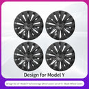 4PCS Hubcap Design for Tesla Model S（2022-2024）/Model Y （2020-2024）19 Inch Wheel Cover Performance Full Rim Hub Cover Accessorie