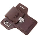 Men's Belt Leather Case Vertical Multifunctional Portable Phone Waistpack Card Bag Can Be Keyed Pu Leather Gift 2024 New