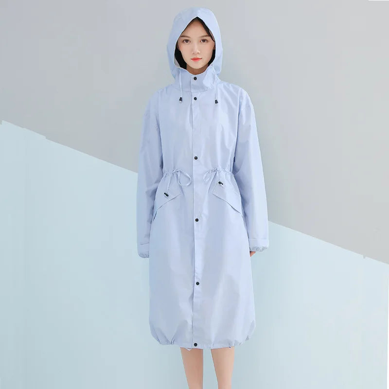 Adult raincoat female fashion hiking long increase waterproof windbreaker light body poncho male Japanese and Korean version