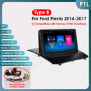 Hizpo Smart Car Systems Radio for Ford Fiesta MK7 2009-2017 Car Multimedia GPS 2din Autoradio Wireless CarPlay Android Auto WIFI