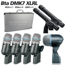 SENNESAI BETA DMK7 7-Piece Wired Dynamic Drum Microphone (Whole Metal)- Kick Bass, Tom/Snare & Cymbals Mic Set-Use,52a 56a 57a