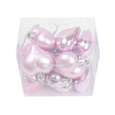 12pcs/box Heart Shaped Hanging Ornaments For Valentine's Day Christmas Pendant Xmas Tree Ball Navidad New Year Xmas Party Decor