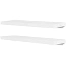 2 White MDF Floating Shelves for Wall - Stylish Book & DVD Storage Solution