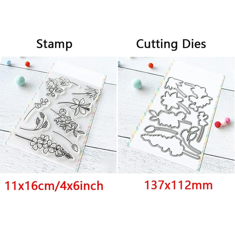 Birthday Cake Cute Frog Fox Animals Cutting Dies and Clear Stamps Bottle Thank You Words Dies For DIY Scrarpbooking Paper Craft