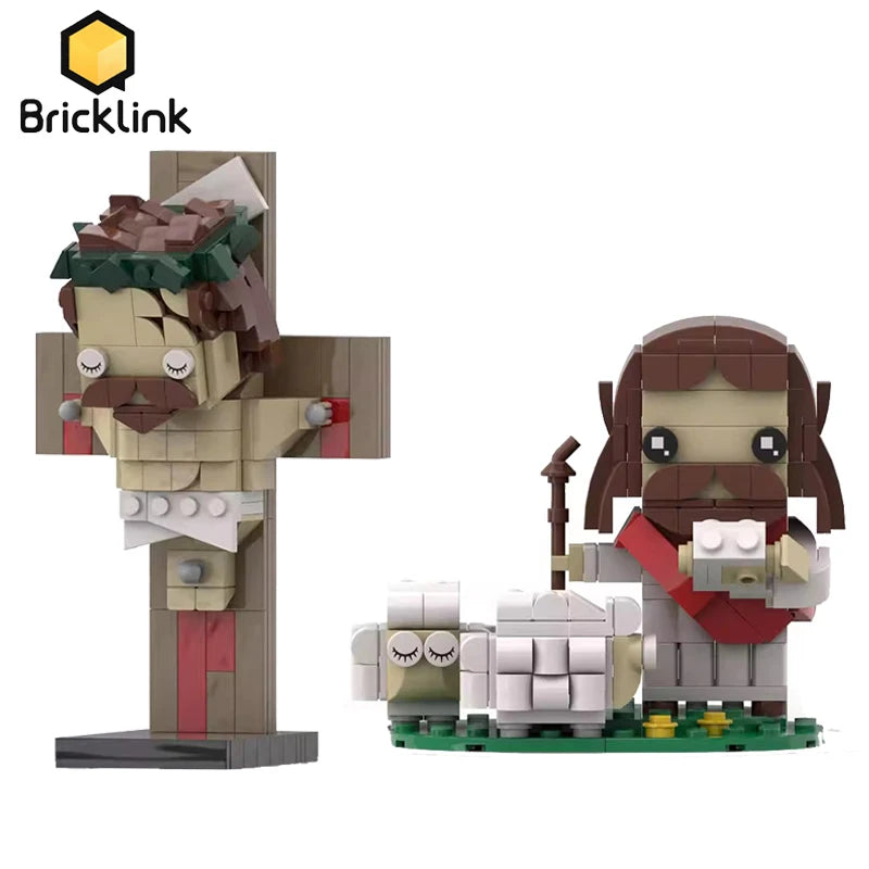 Bricklink Ideas Figures Classic Christianity God Shepherd Jesus Crux Brickheadz Sets Building Blocks Kid Toys Christmas Gift