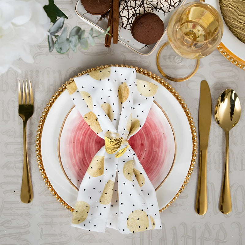 12pcs Leaf Shape Napkin Rings For Anniversary Birthday Christmas Easter Fall Halloween Thanksgiving Party Table Setting