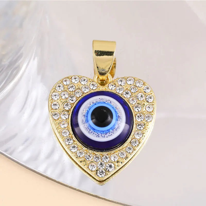 New Crystal Blue Evil Eye Charms Amulet Pendants For Jewelry Making Accessories DIY Designer Bohemia Style Necklaces Supplies