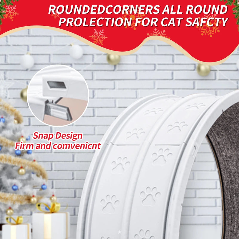 Treadmill for cats, treadmill for cats to parkour at home and small dogs, easy-to-assemble exercise rollers for cats, durable pl