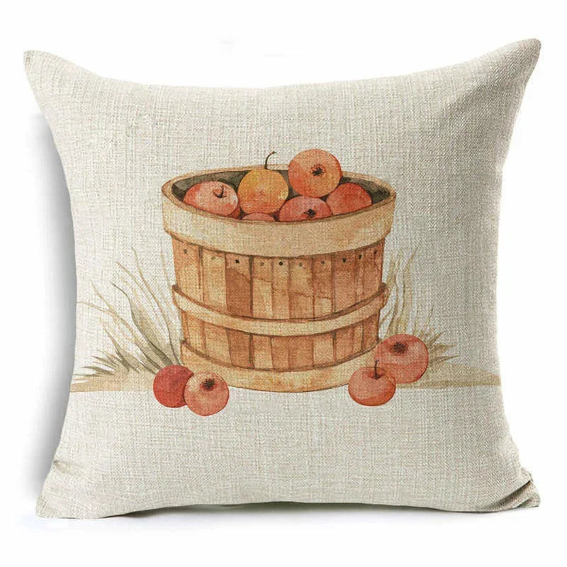 Thanksgiving Pumpkin Plant Pillowcases Linen Decor Throw Cushion Cover For Car Sofa Pillowcase Outdoor Garden Home Decoration