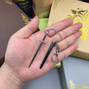 9cm Blackfyre Game Aegon the Conqueror of Thrones Medieval Style Sword Metal Weapons Model Keychain 1:12 Doll Equipment Ornament