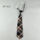 Women Plaid JK Neck Tie Girls Lazy Skinny Slim Cute Necktie Plaid Uniform School Student Neckties Gravatas Cravat Boys Neckwear