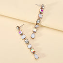 Elegant Cute Teardrop Fashion Shiny Rhinestone Wedding Party Pendant Jewelry Luxury Design Charm Dangle Earrings For Women Gift