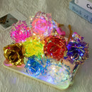 Valentine's Day LED Rose Creative Gold Foil Flower Artificial Flower for Home Decor Wedding Valentine's Day Mother's Day Gifts