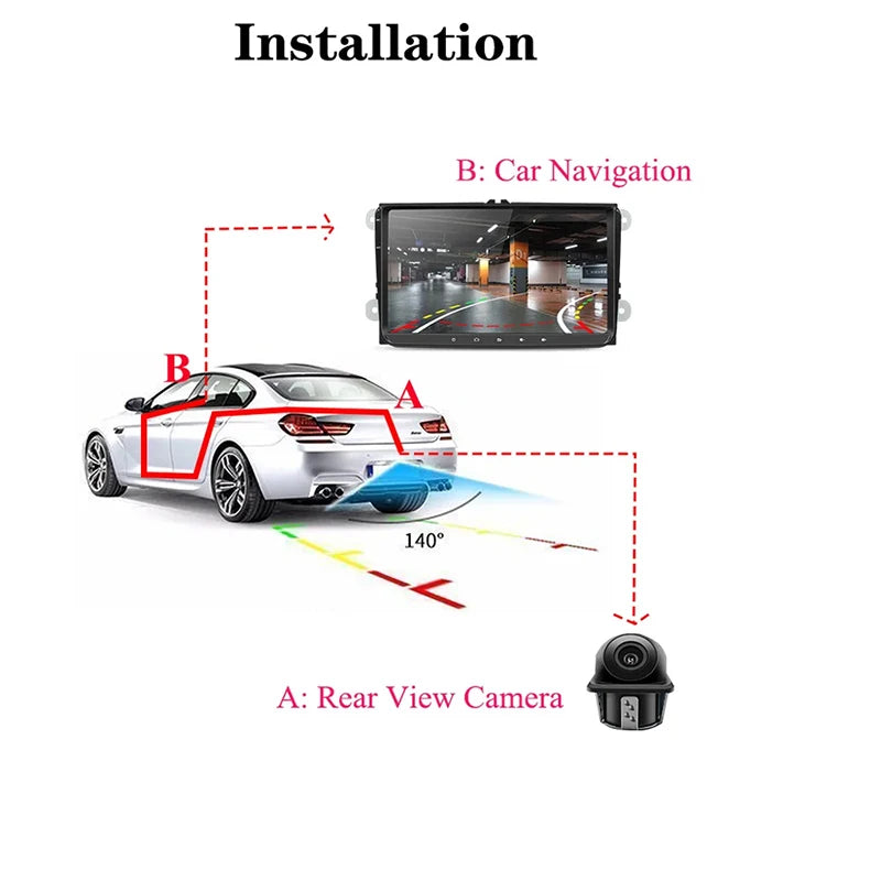 Autotop Revese Camera for BMW E60 E90 E82 E61 X1 E84 X5 E70 E92 E91 3/5 Series E88 E93 with Parking Line Trunk Handle Camera